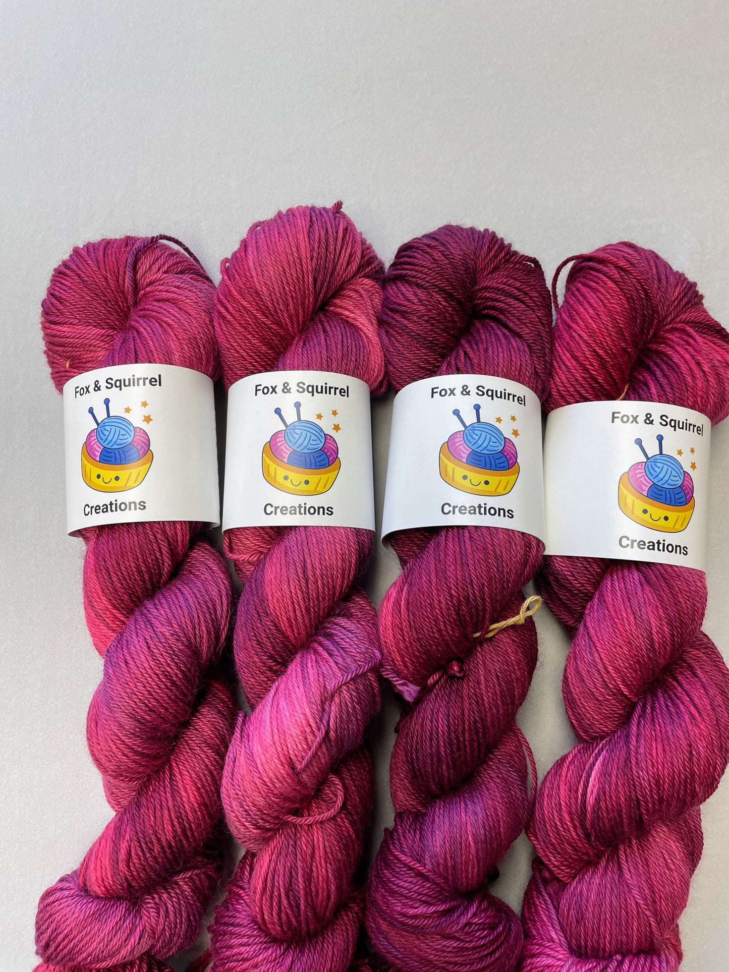 100g Plum (semi-solid) - Hand-dyed Yarn