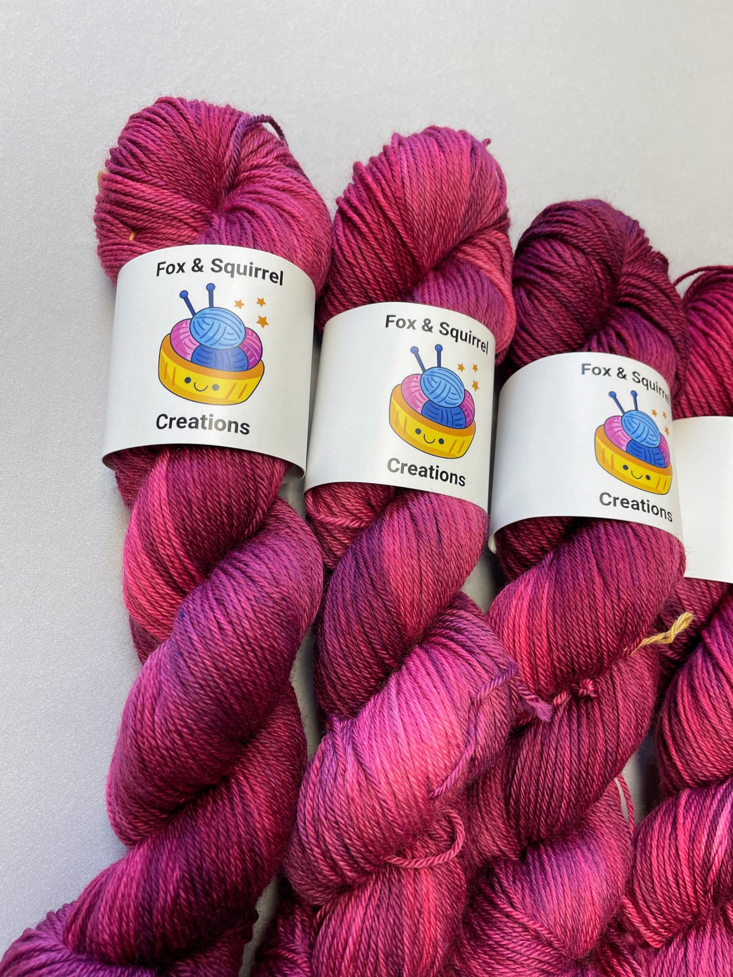 100g Plum (semi-solid) - Hand-dyed Yarn