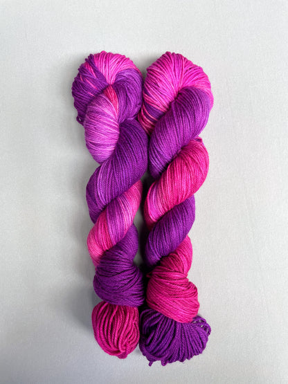 100g Raspberry Mist - Hand-dyed Yarn