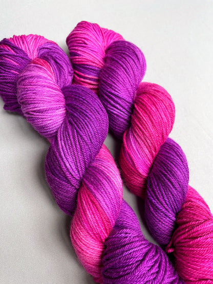 100g Raspberry Mist - Hand-dyed Yarn