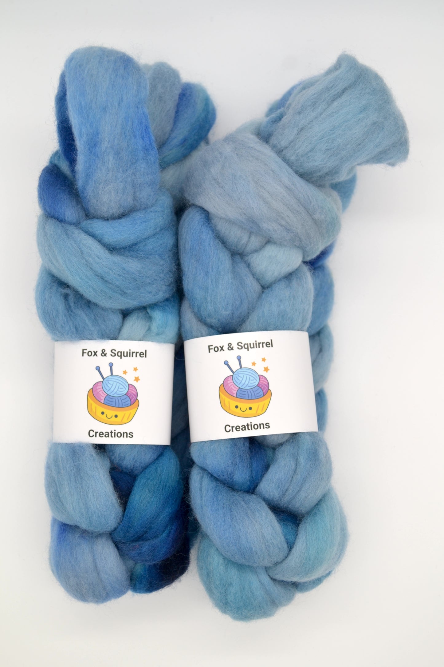 Merino - Blue Twist 100g Hand-dyed Fibre