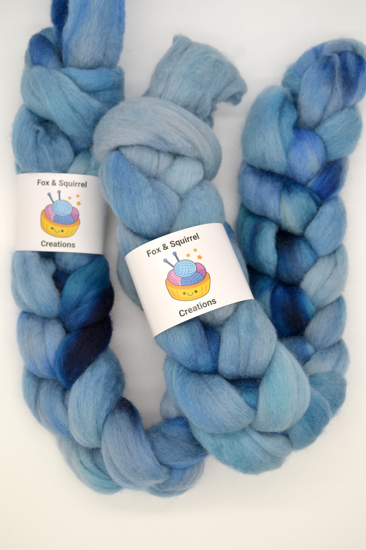 Merino - Blue Twist 100g Hand-dyed Fibre