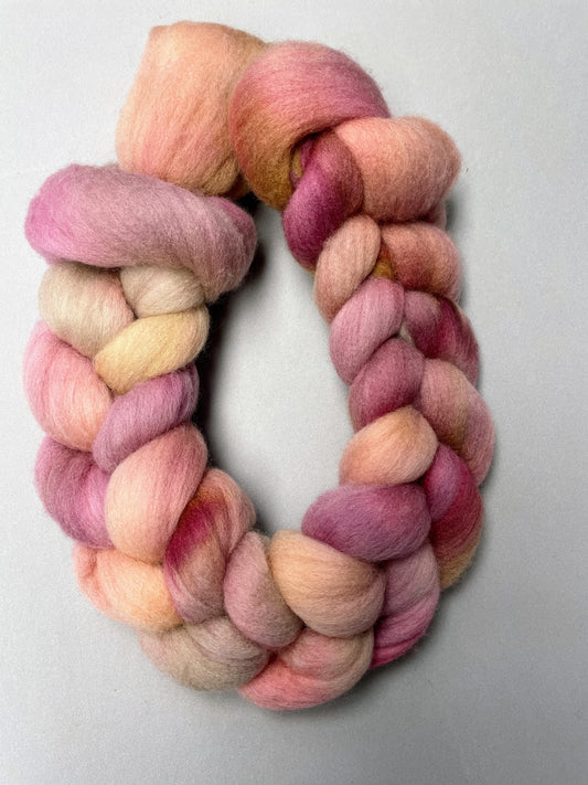 Polwarth - Dusty Rose 100g Fibre Roving