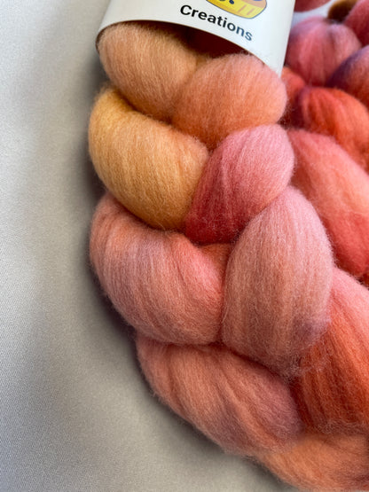 Rambouillet - Summer Berries 100g Fibre Roving