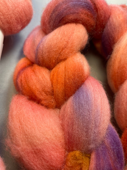Rambouillet - Summer Berries 100g Fibre Roving