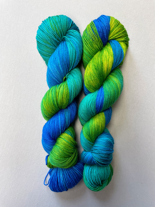 100g Emerald Falls - Hand-dyed Yarn