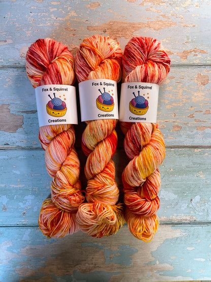 100g Fire Sprinkles - Hand-dyed Yarn