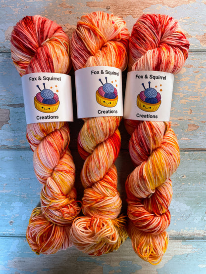 100g Fire Sprinkles - Hand-dyed Yarn