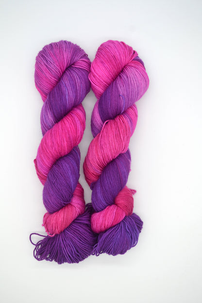 100g Sock Fuchsia Hand-dyed Yarn