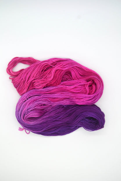 100g Sock Fuchsia Hand-dyed Yarn