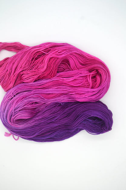 100g Sock Fuchsia Hand-dyed Yarn