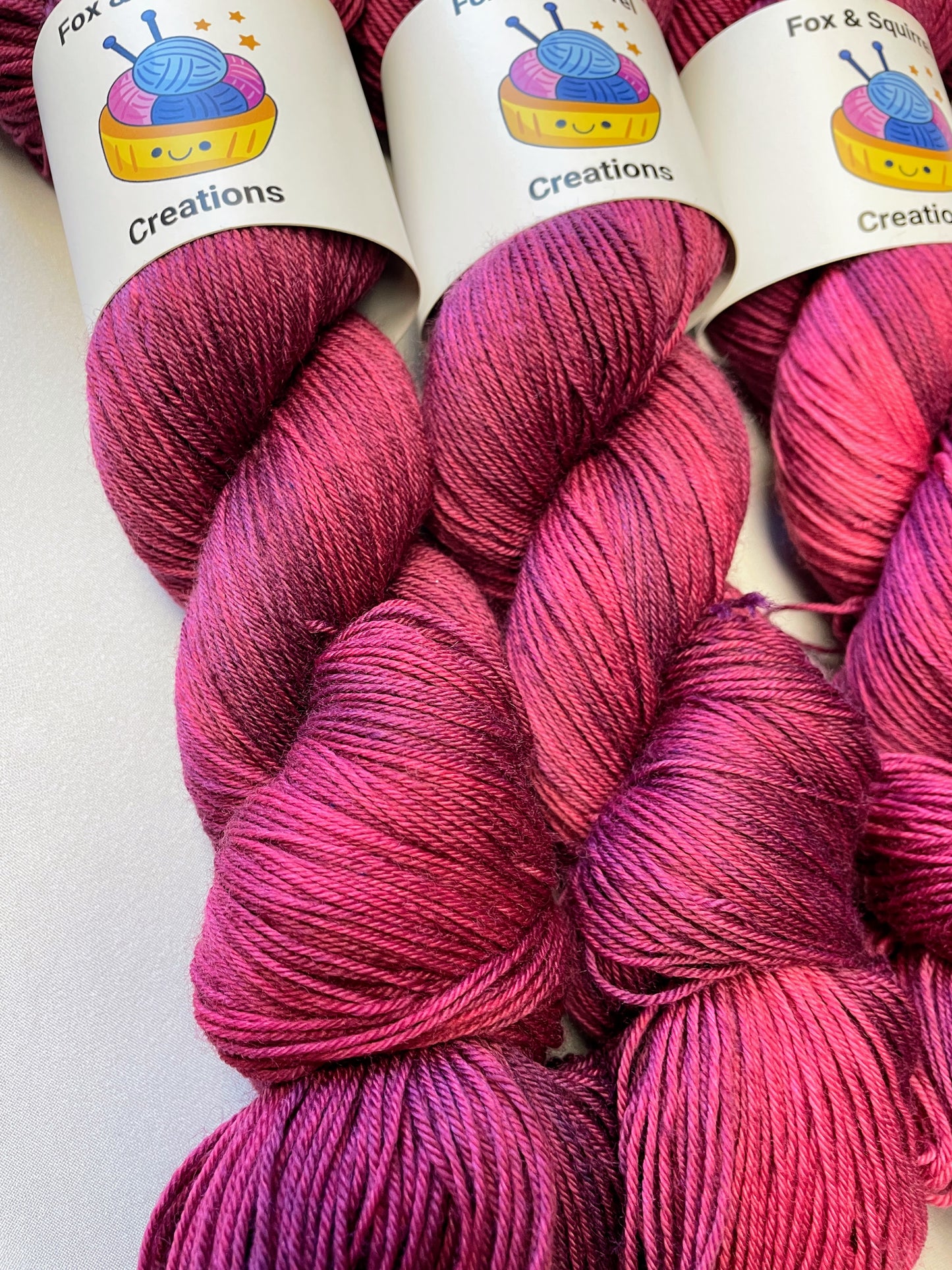 Plum (semi-solid) - Hand-dyed Yarn