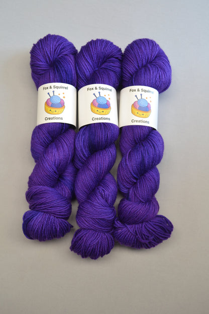 100g Purple (semi-solid) - Hand-dyed Yarn