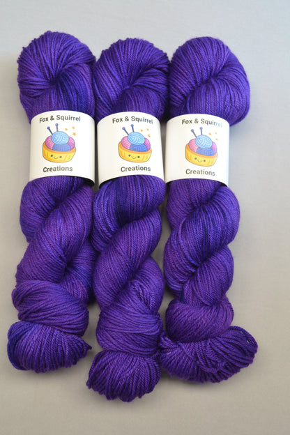 100g Purple (semi-solid) - Hand-dyed Yarn