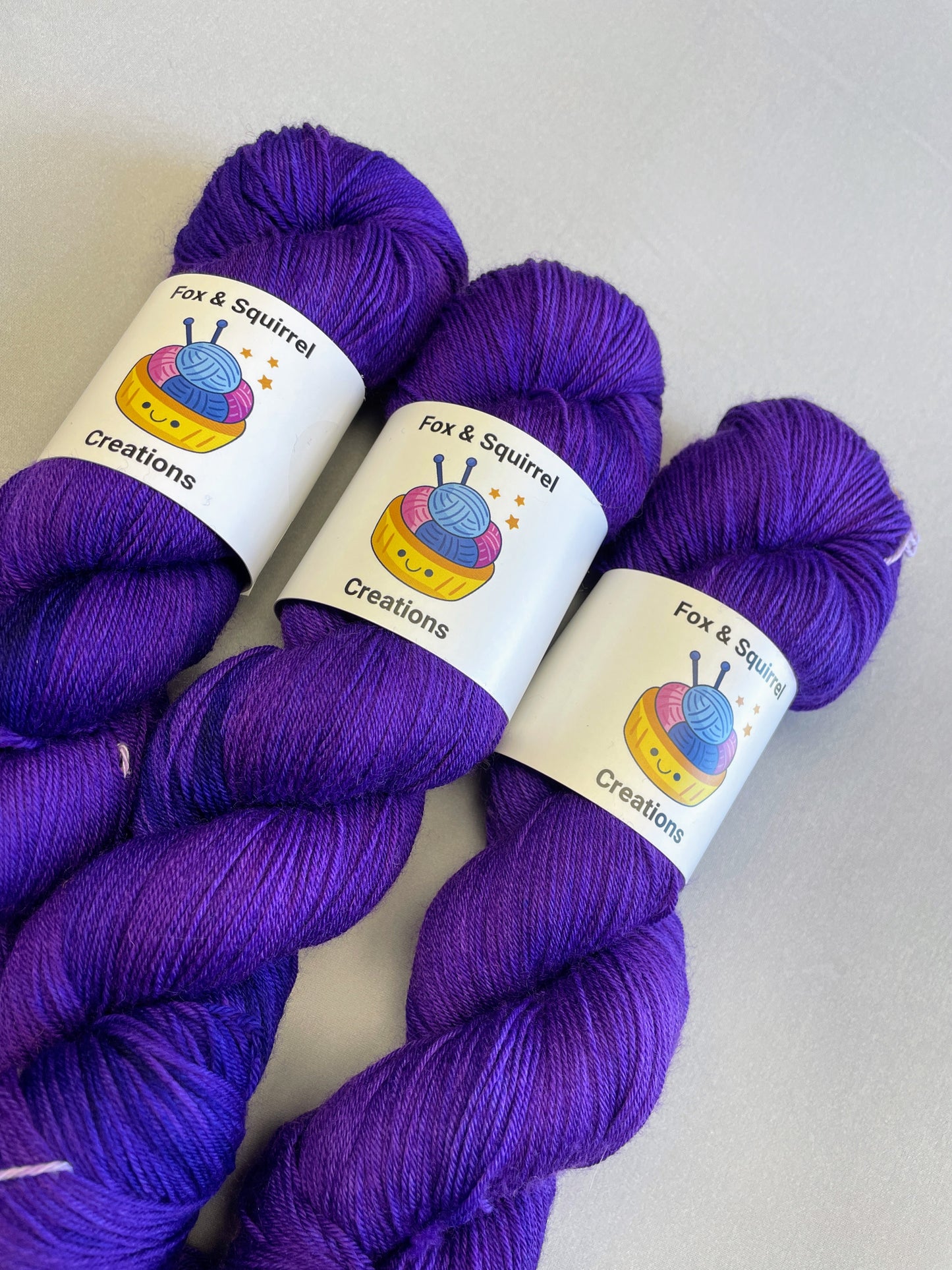 100g Purple (semi-solid) - Hand-dyed Yarn