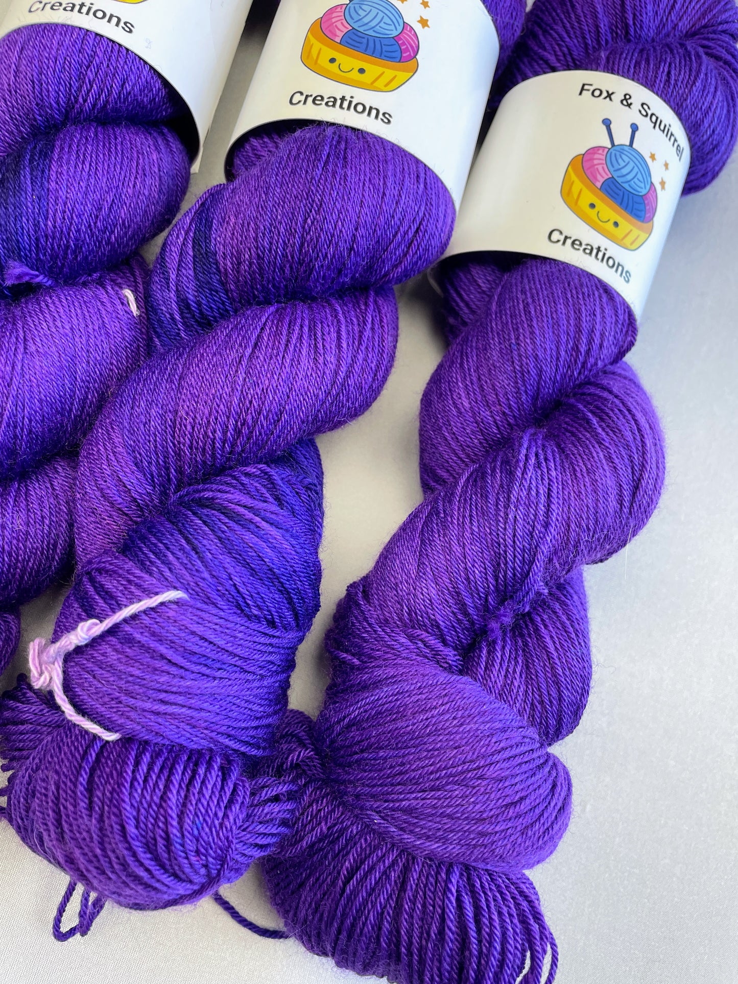 100g Purple (semi-solid) - Hand-dyed Yarn