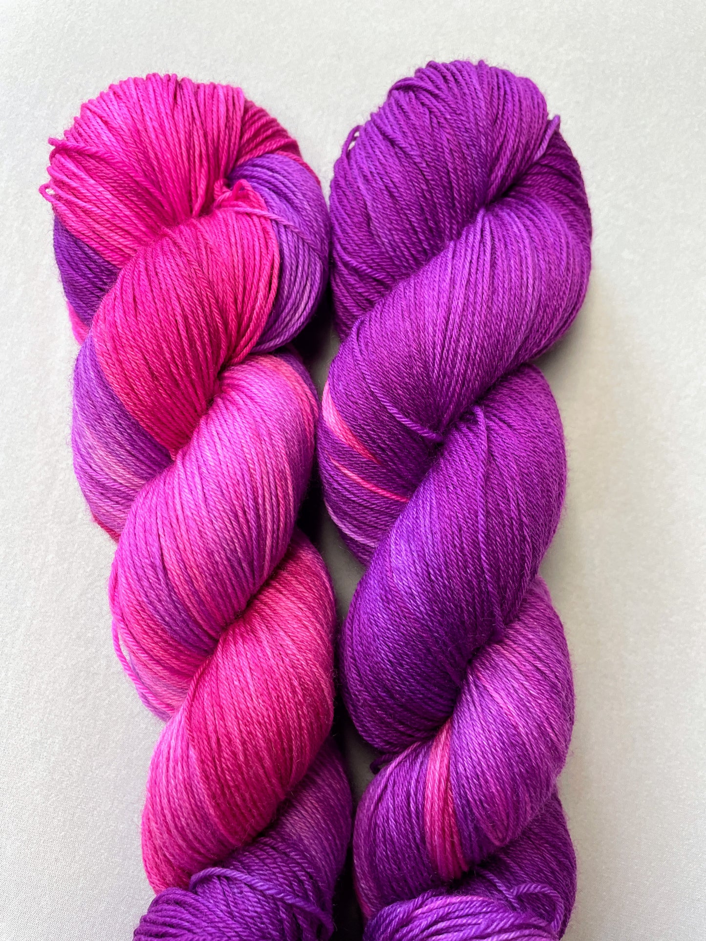 100g Raspberry Mist - Hand-dyed Yarn