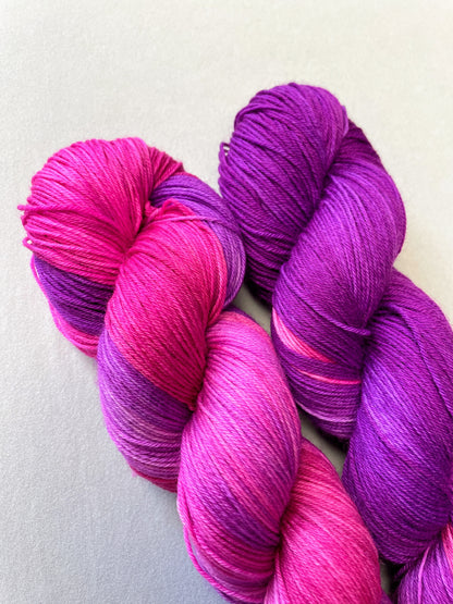 100g Raspberry Mist - Hand-dyed Yarn