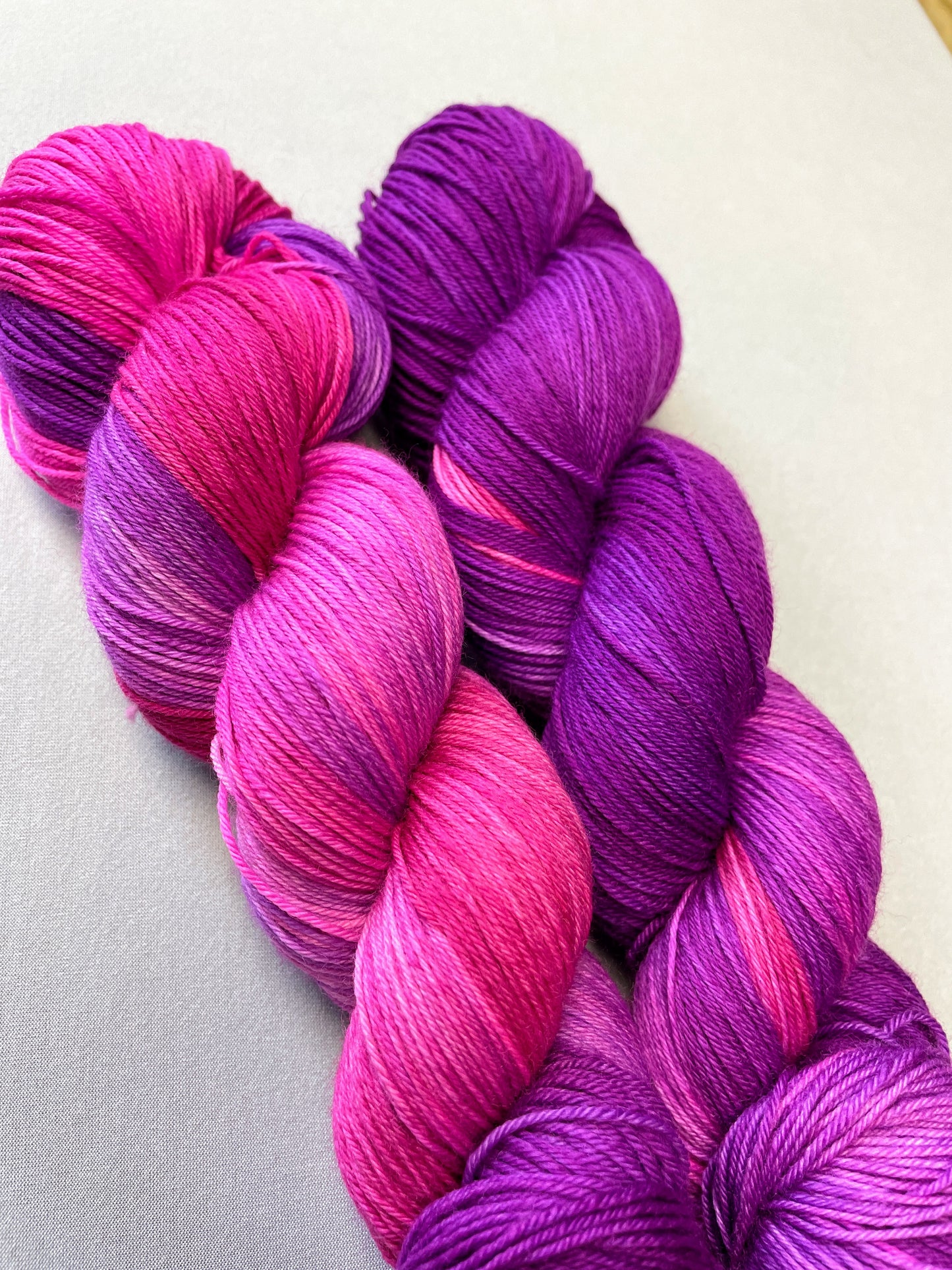 100g Raspberry Mist - Hand-dyed Yarn