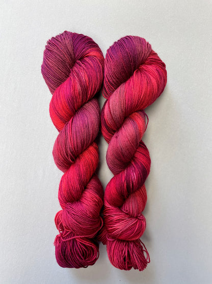 100g Rosy Claret - Hand-dyed Yarn