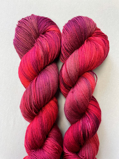 100g Rosy Claret - Hand-dyed Yarn