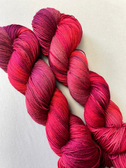 100g Rosy Claret - Hand-dyed Yarn