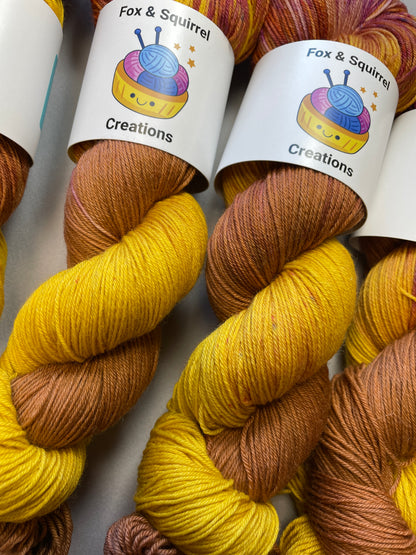 100g Toffee Popcorn - Hand-dyed Yarn