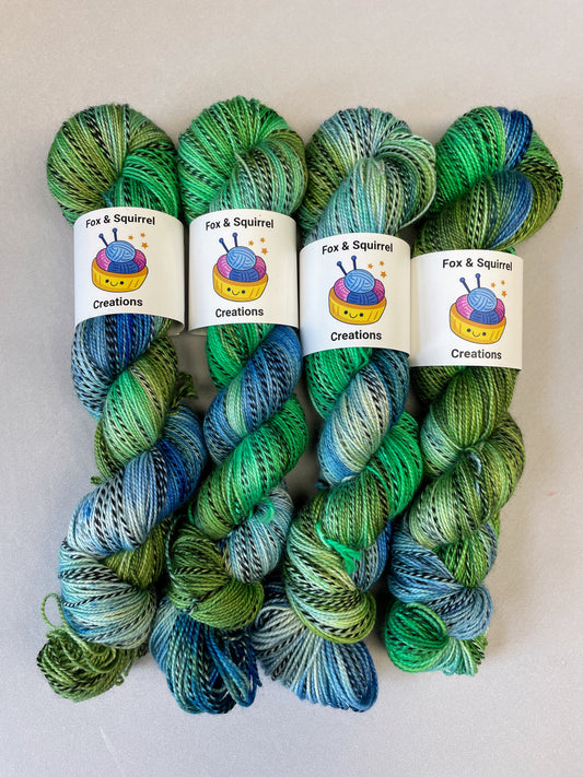 100g Zebra Sock Coastal Headland Hand-dyed Yarn