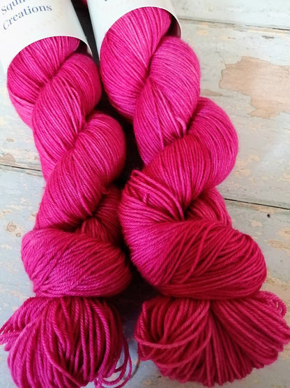 Sock - Raspberry 100g Hand-dyed Yarn