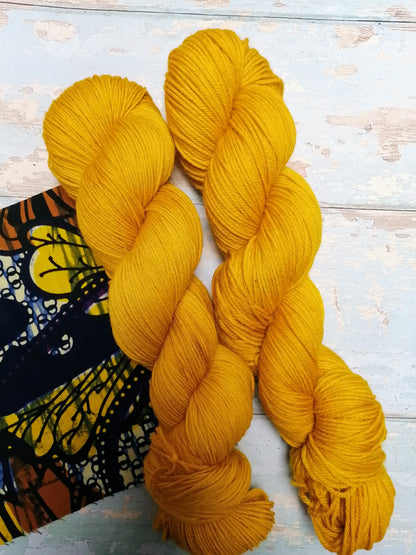 Sock - Mustard 100g Hand-dyed Yarn