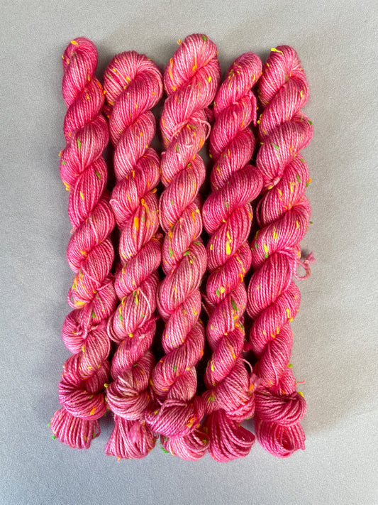 20g 4ply Neon Neps Candyfloss Mini Skein