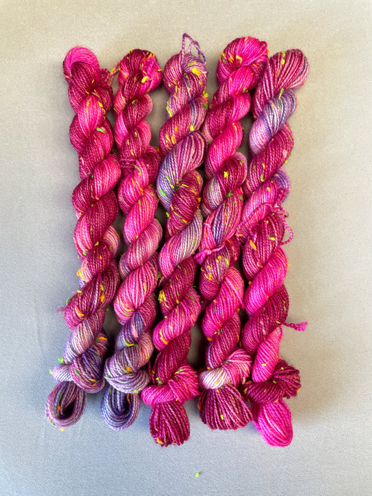 20g 4ply Neon Neps Pink Medley Mini Skein