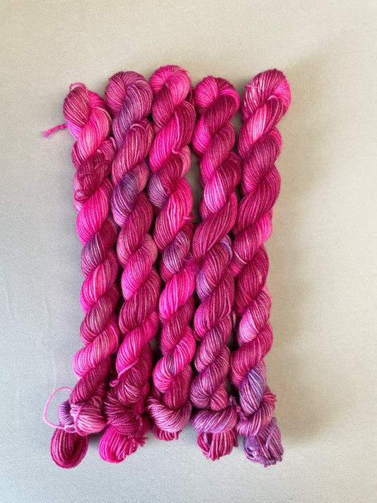 20g Pink Medley - Hand-dyed Yarn