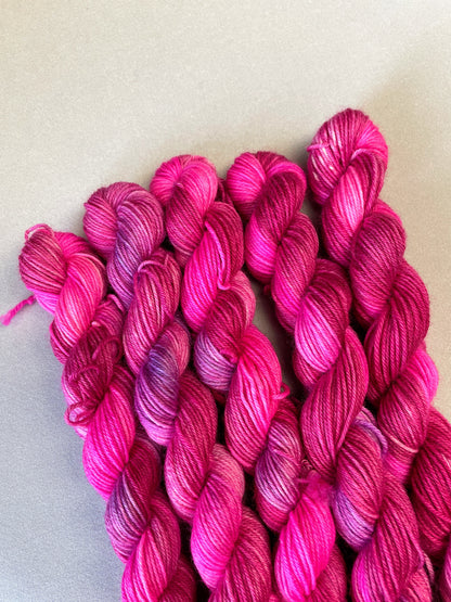 20g Pink Medley - Hand-dyed Yarn