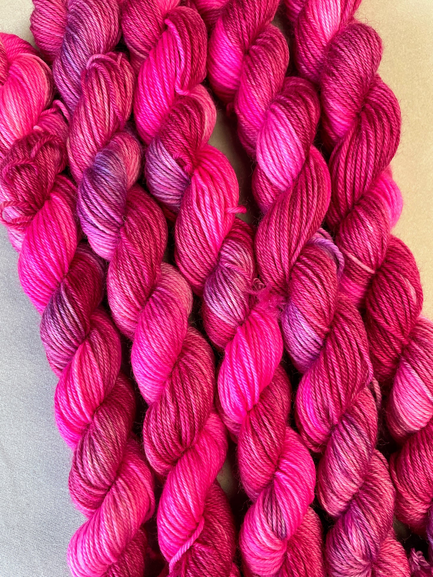 20g Pink Medley - Hand-dyed Yarn