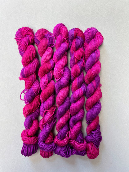 20g Raspberry Mist - Hand-dyed Yarn