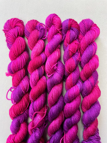 20g Raspberry Mist - Hand-dyed Yarn