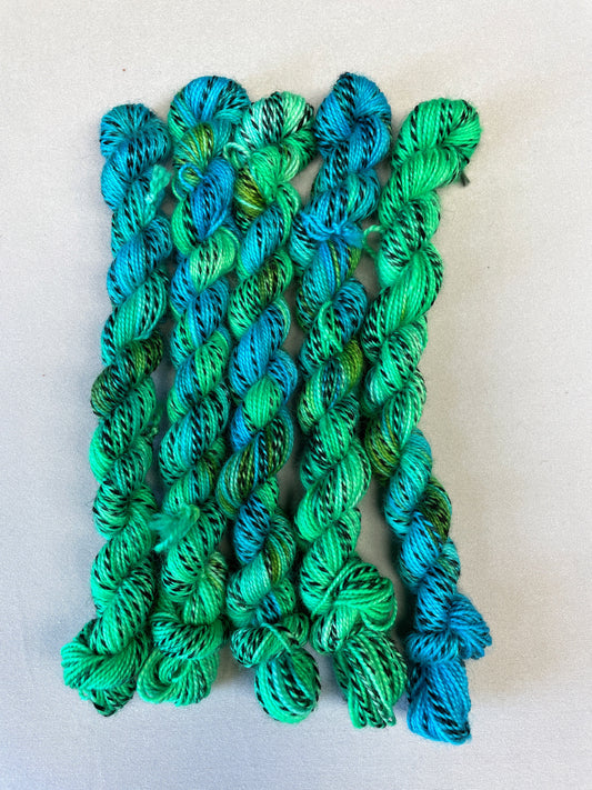20g Sock Zebra Green Lagoon Mini Skein