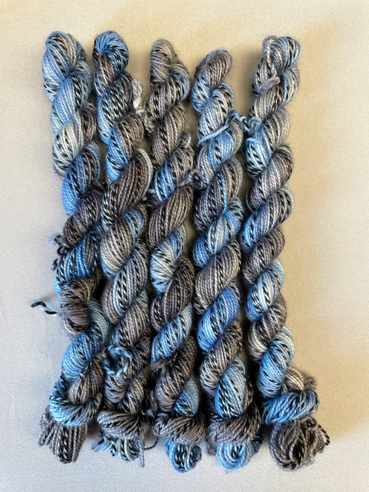 20g Zebra Sock Storm Clouds Mini Skein