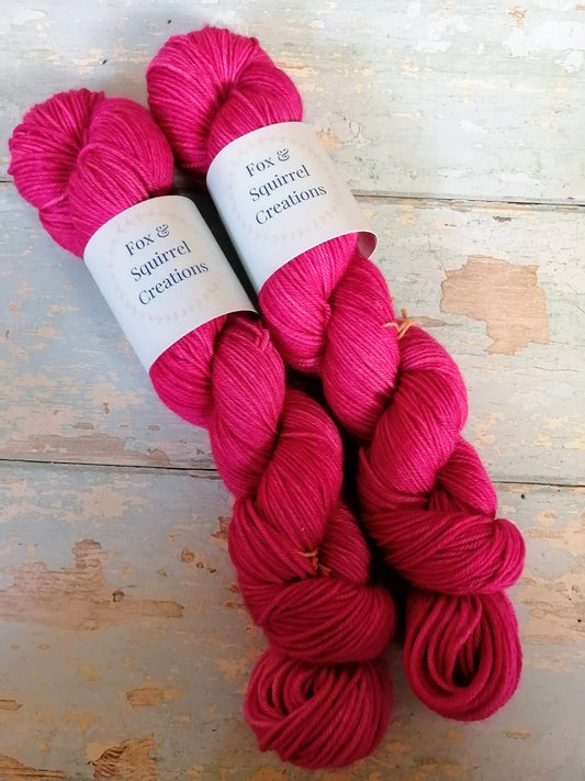 DK - Raspberry 100g Hand-dyed Yarn