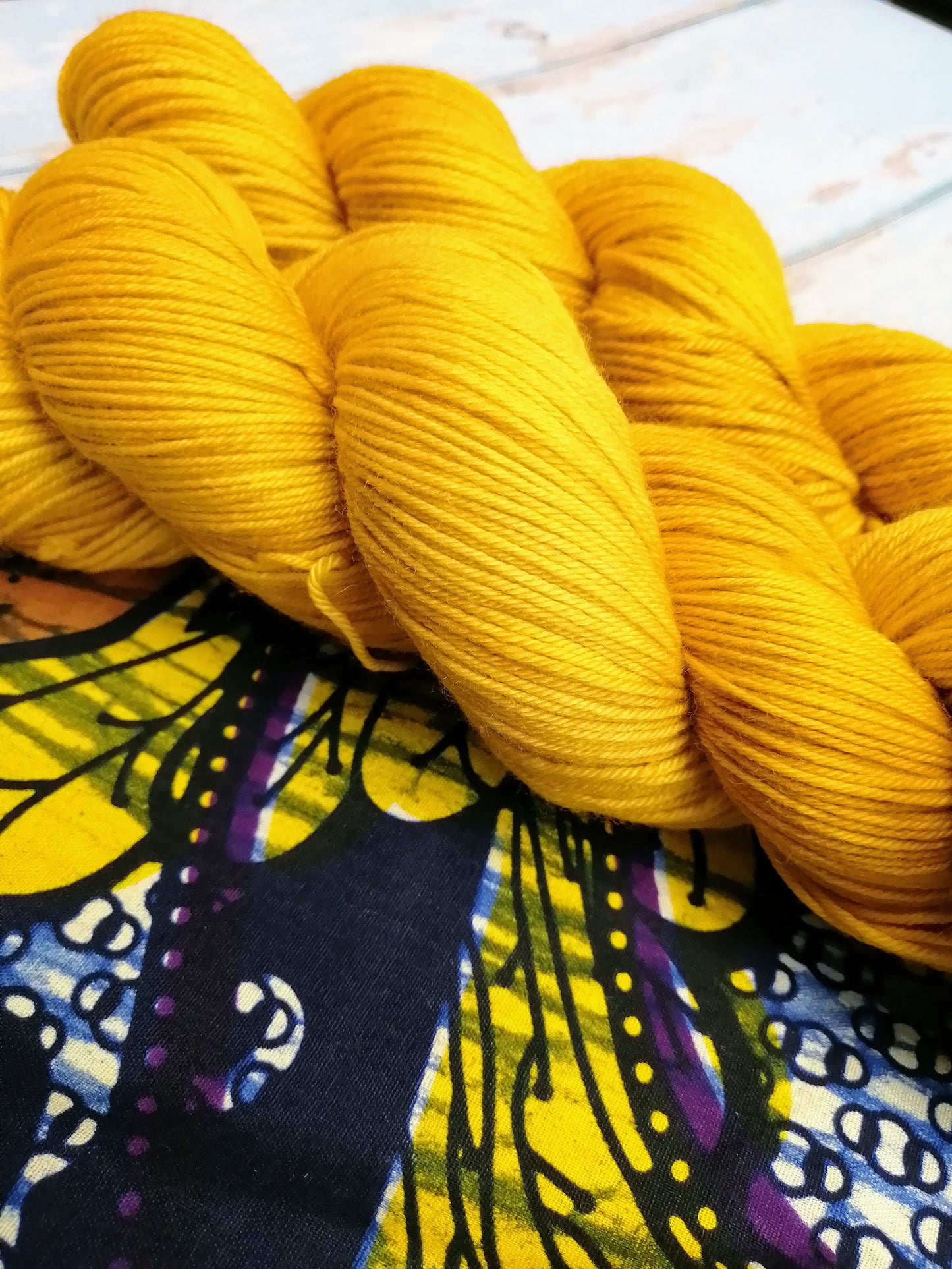 Sock - Mustard 100g Hand-dyed Yarn