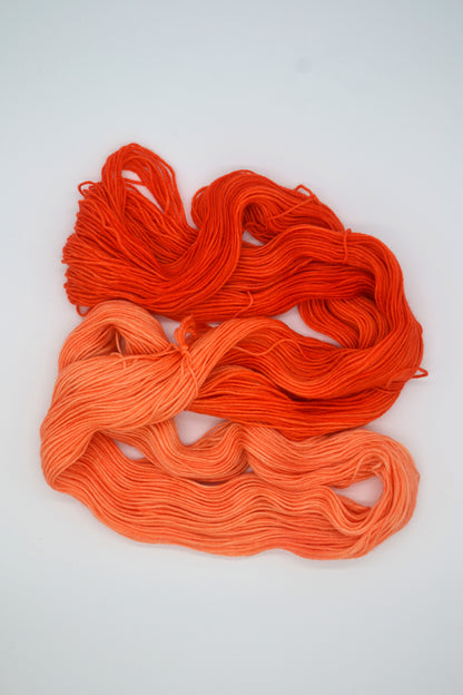 50g Sock Orange Hand-dyed Yarn