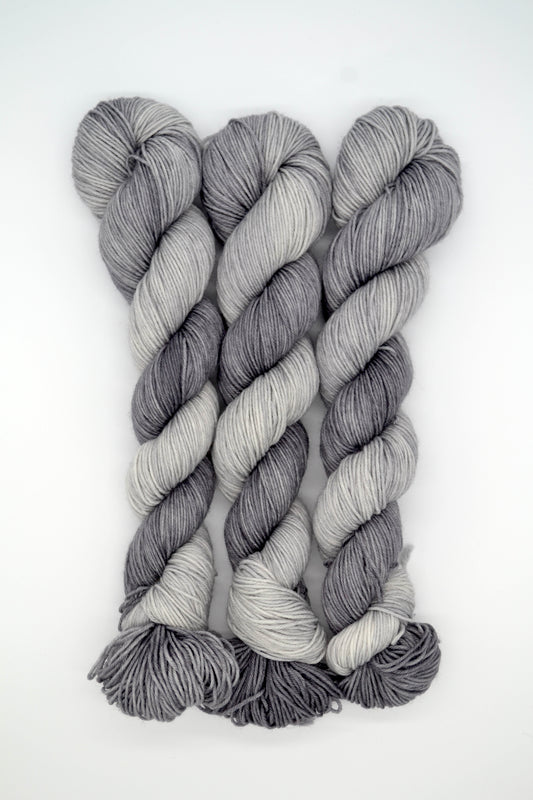 50g Sock Silver Hand-dyed Yarn