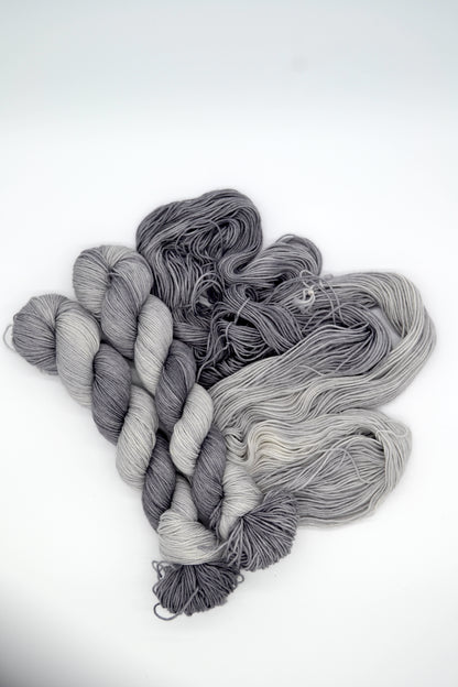 50g Sock Silver Hand-dyed Yarn