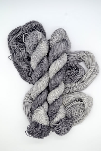 50g Sock Silver Hand-dyed Yarn