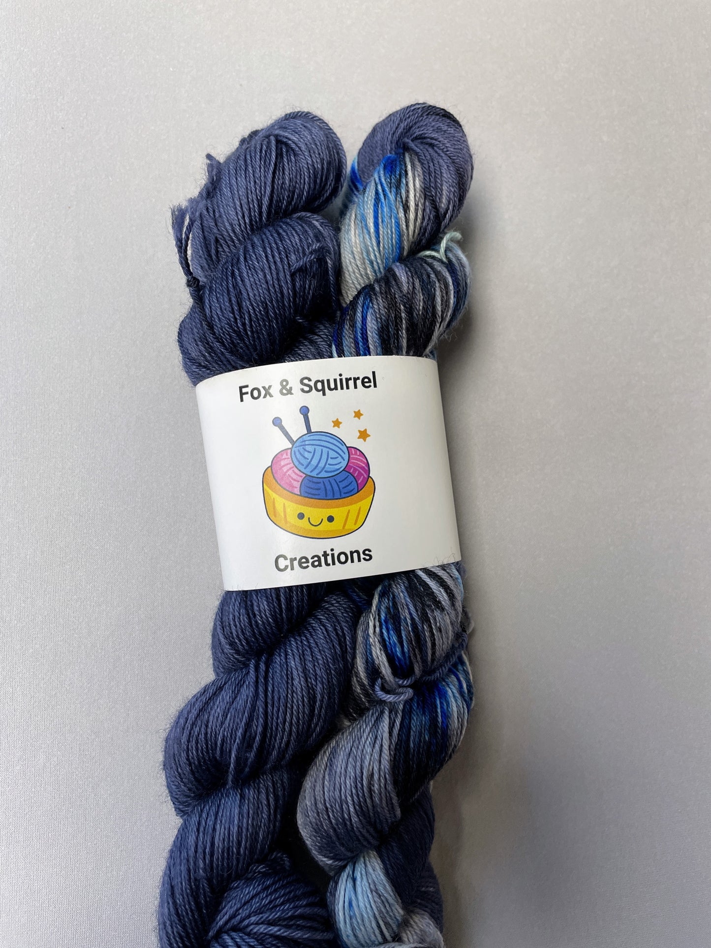 50g/50g Blue Steel Hand-dyed Yarn Set