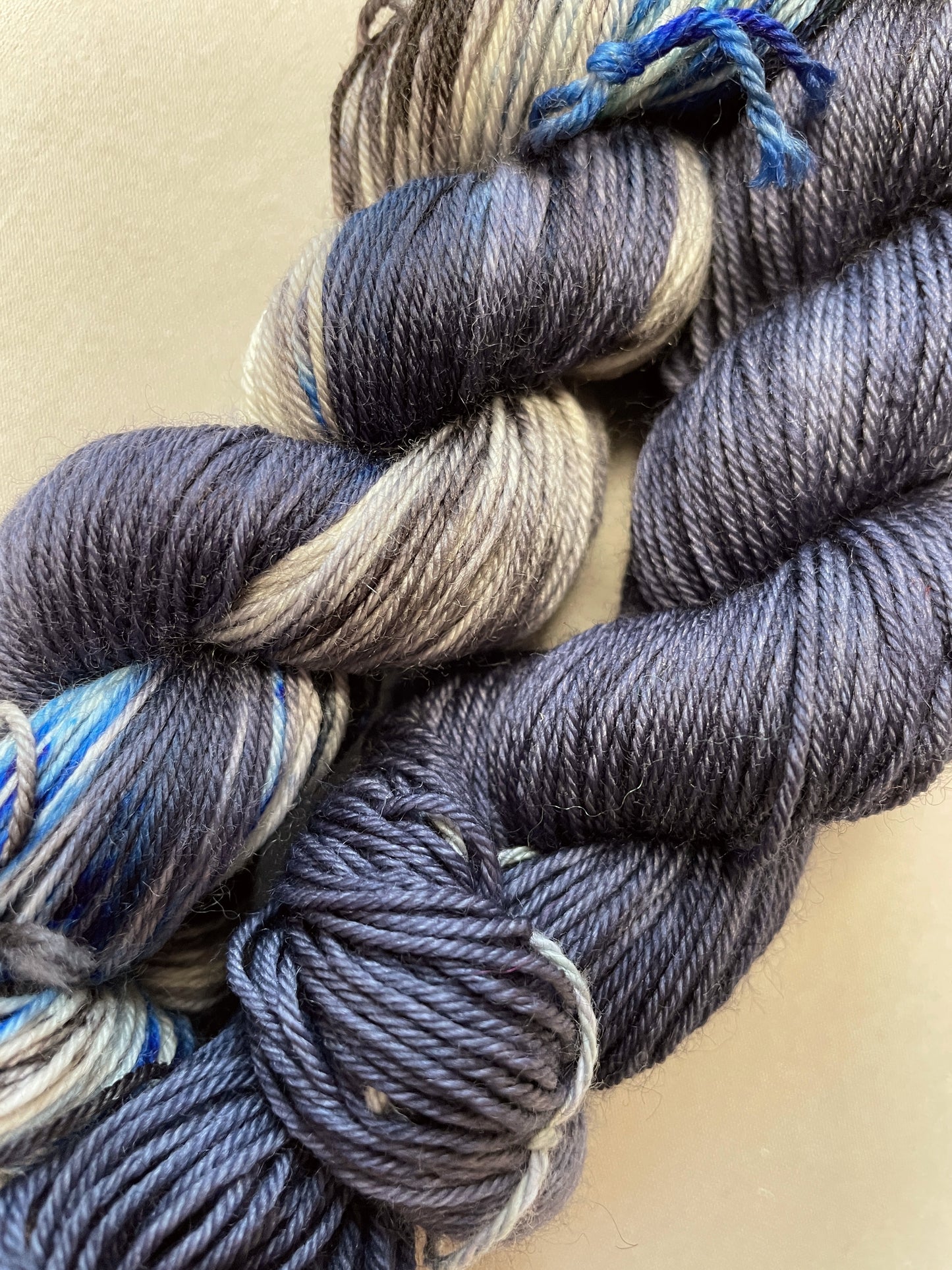 50g/50g Blue Steel Hand-dyed Yarn Set