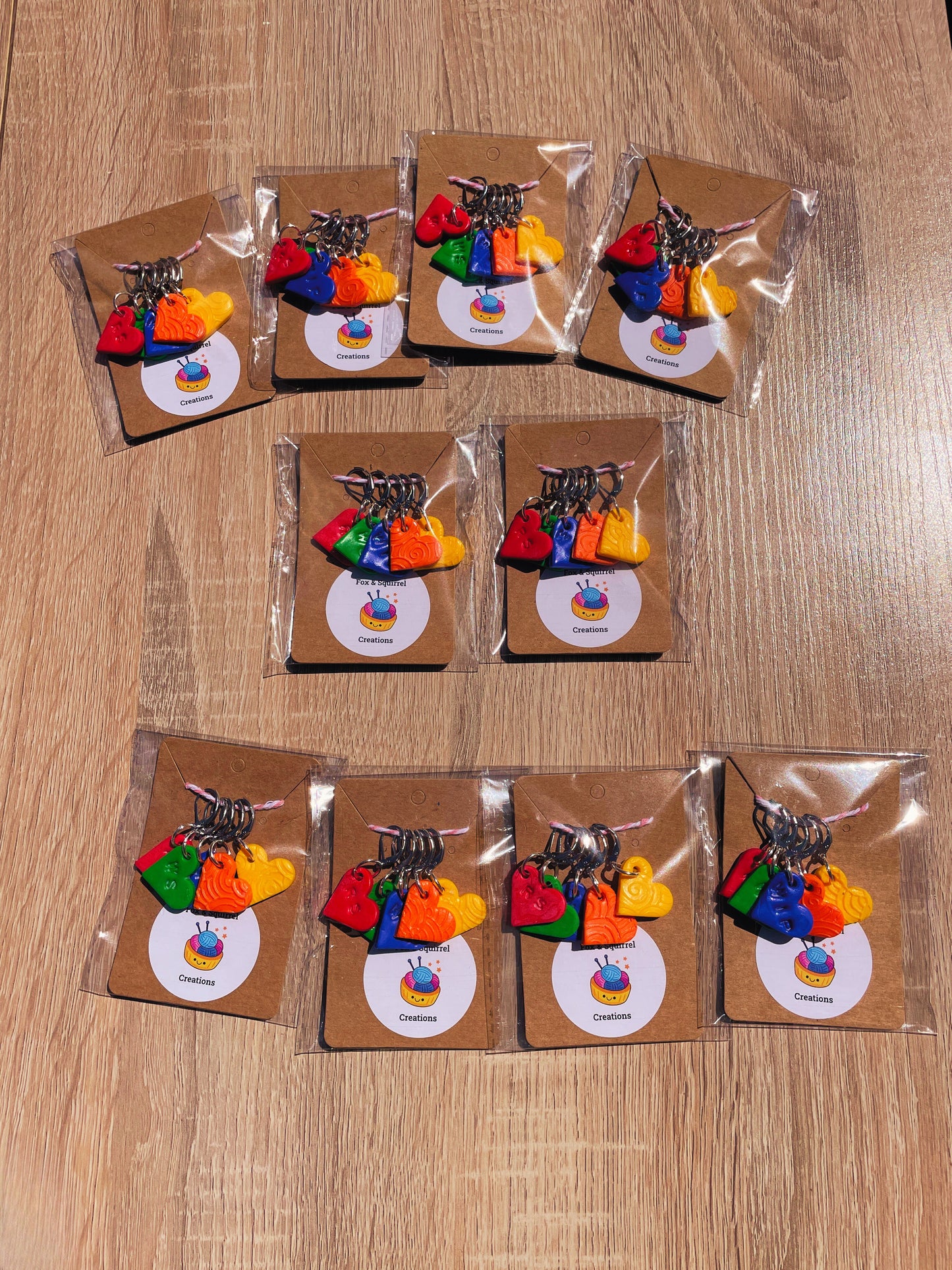 Bright Rainbow - Stitch Marker Sets
