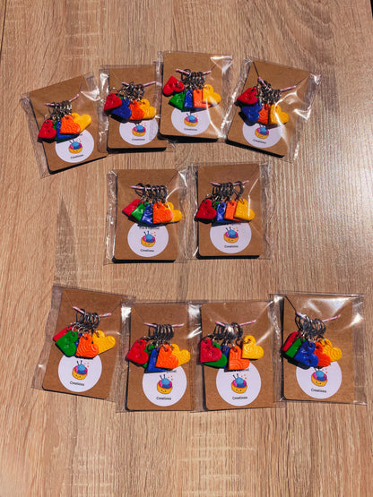 Bright Rainbow - Stitch Marker Sets