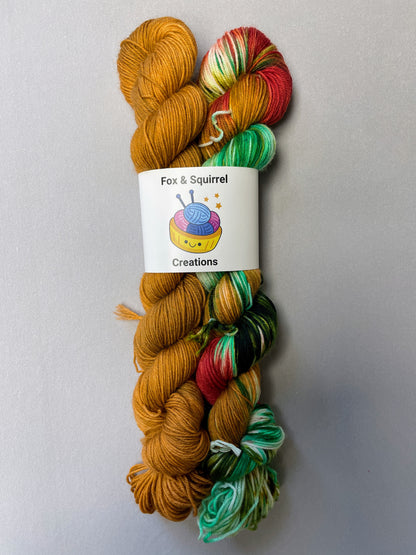 50g/50g Caramel Hand-dyed Yarn Set